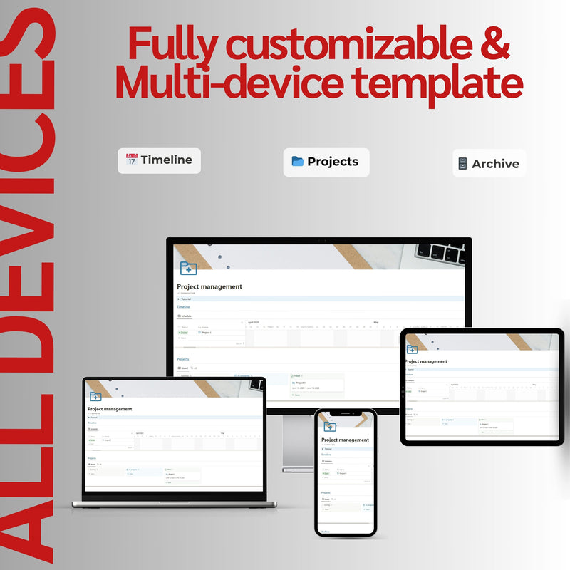Project Management Notion Template | Tasks, Timeline & Teams