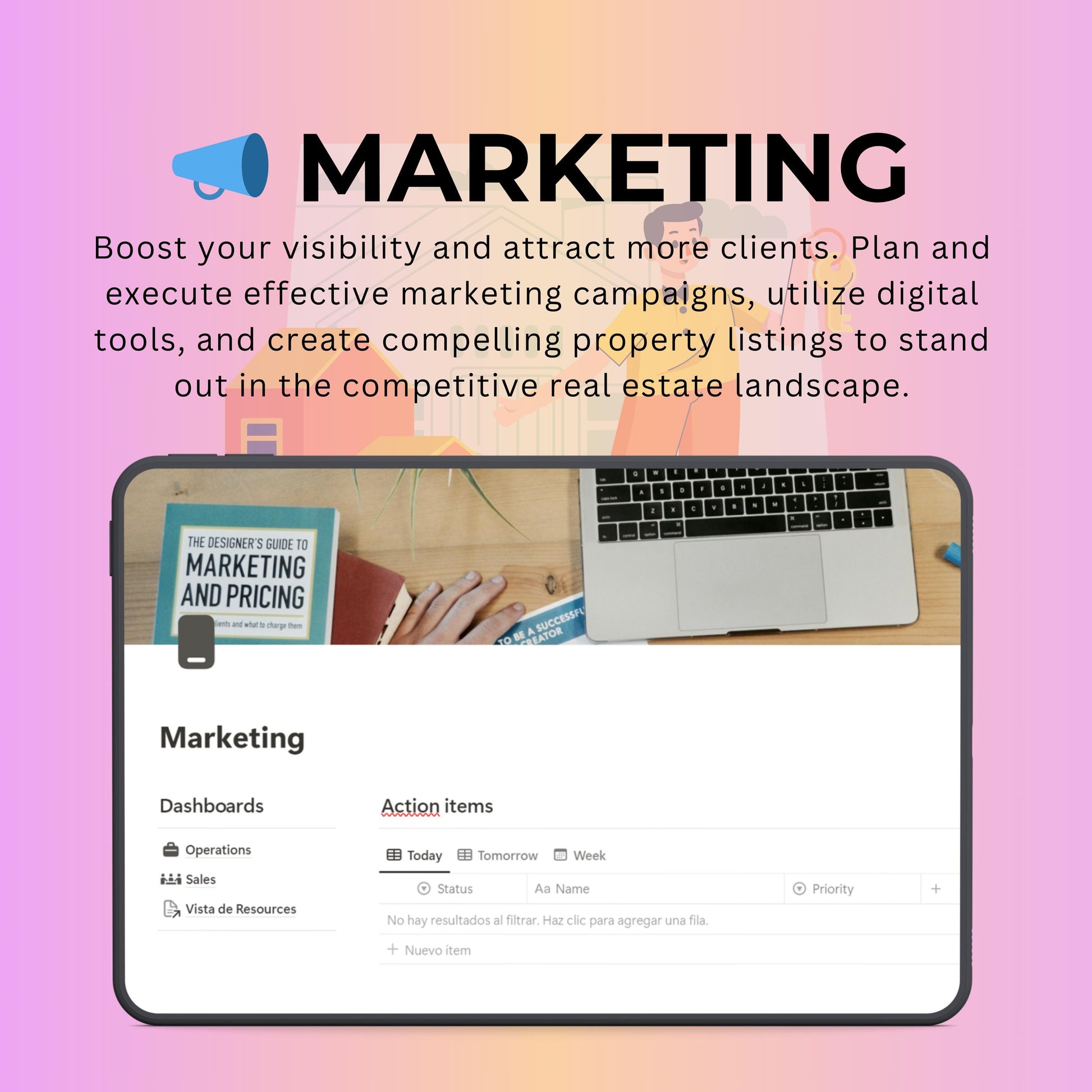 Real Estate Agent Notion Template | CRM, Listings & Deals