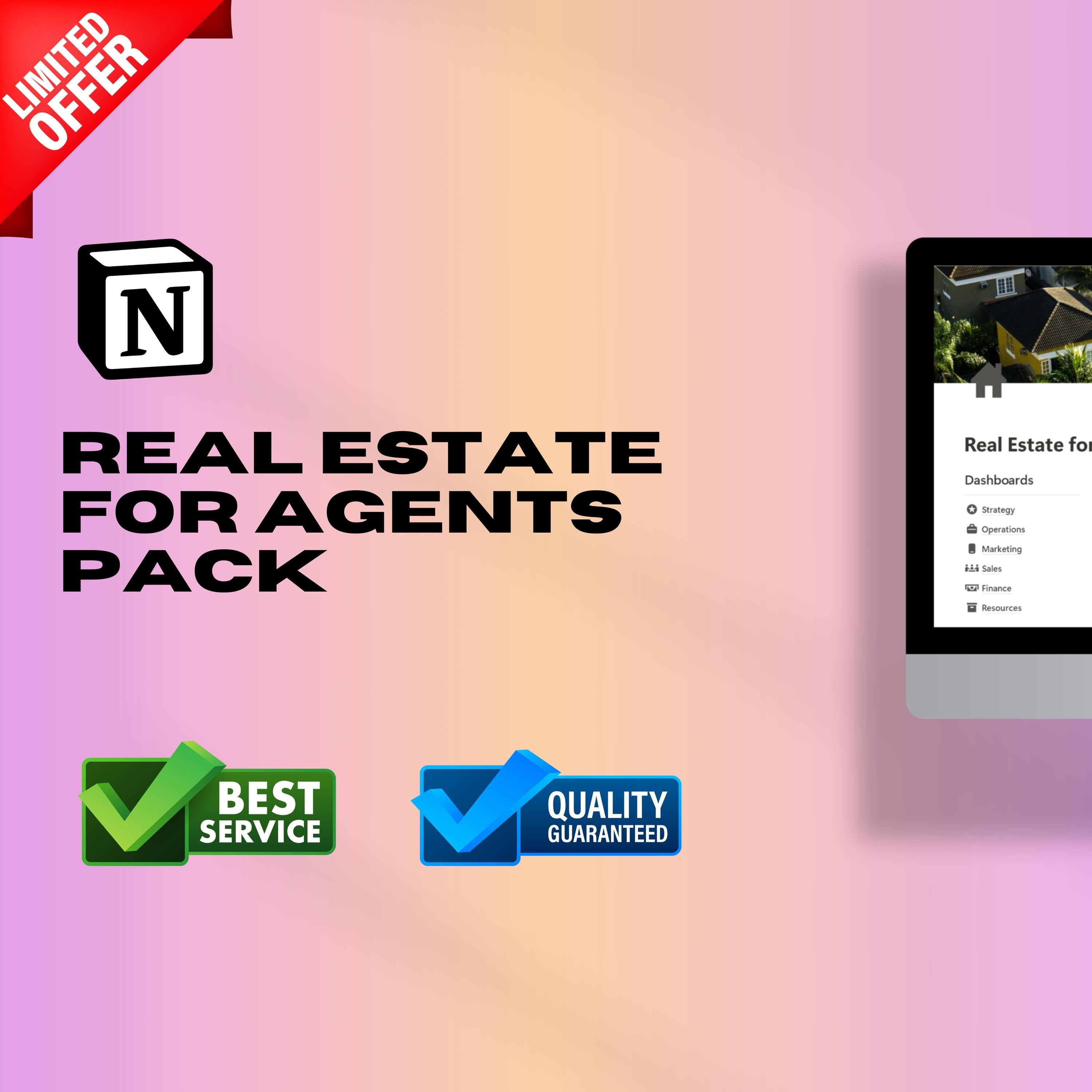 Real Estate Agent Notion Template | CRM, Listings & Deals