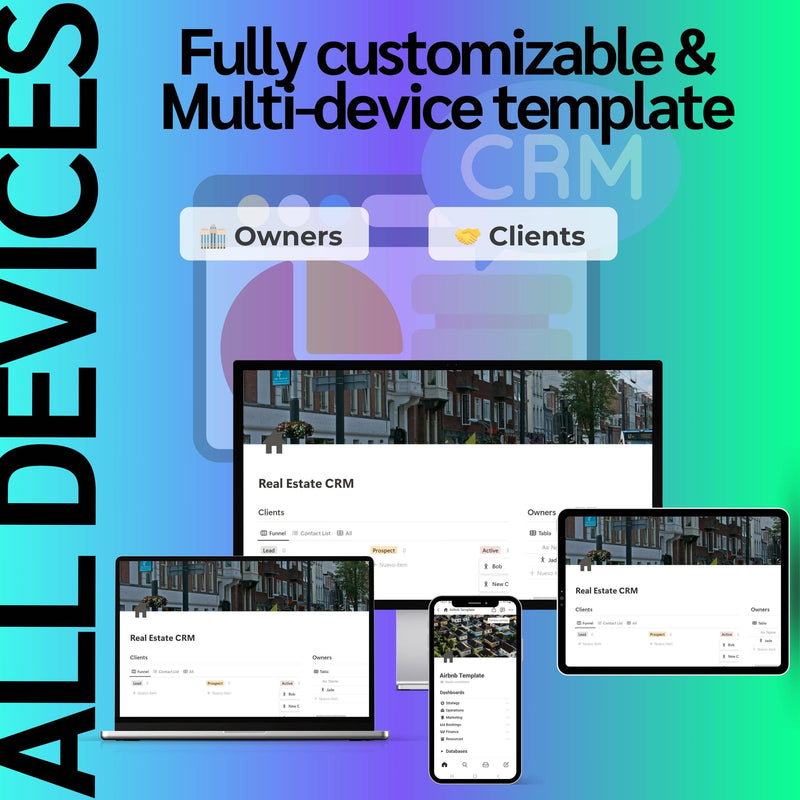 Real Estate CRM Notion Template | Leads, Listings & Client Portal