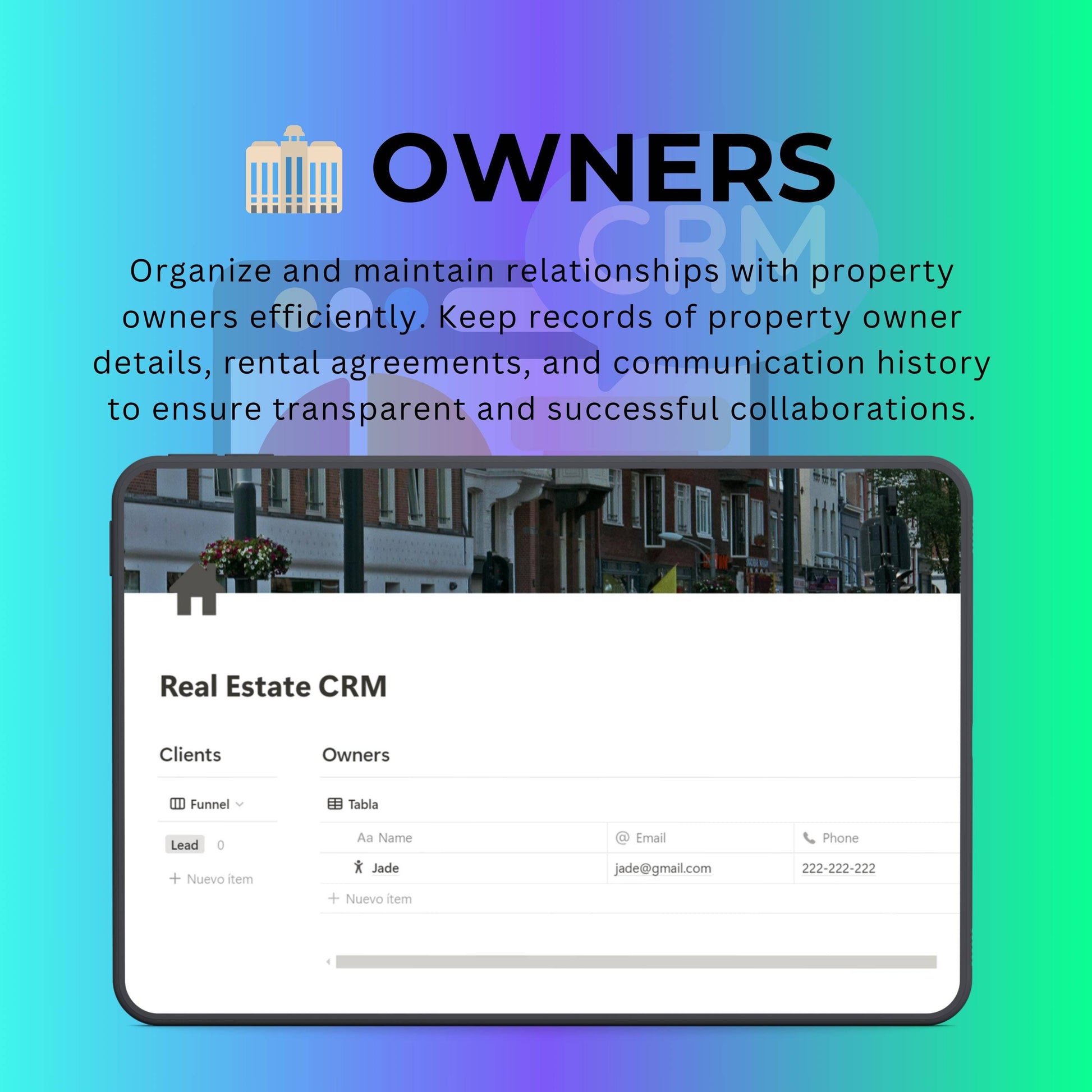 Real Estate CRM Notion Template | Leads, Listings & Client Portal