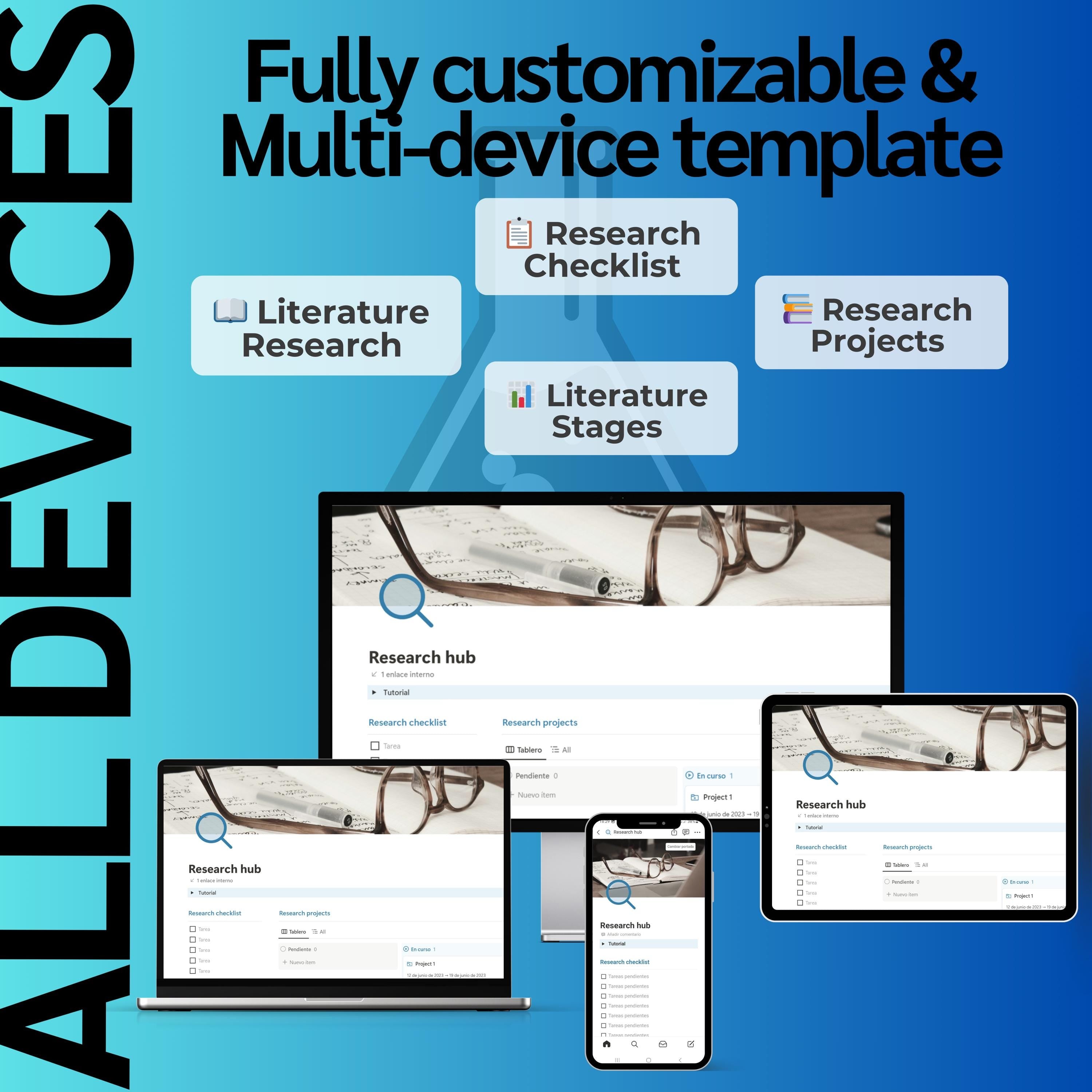 Research Hub Notion Template | Literature & Projects