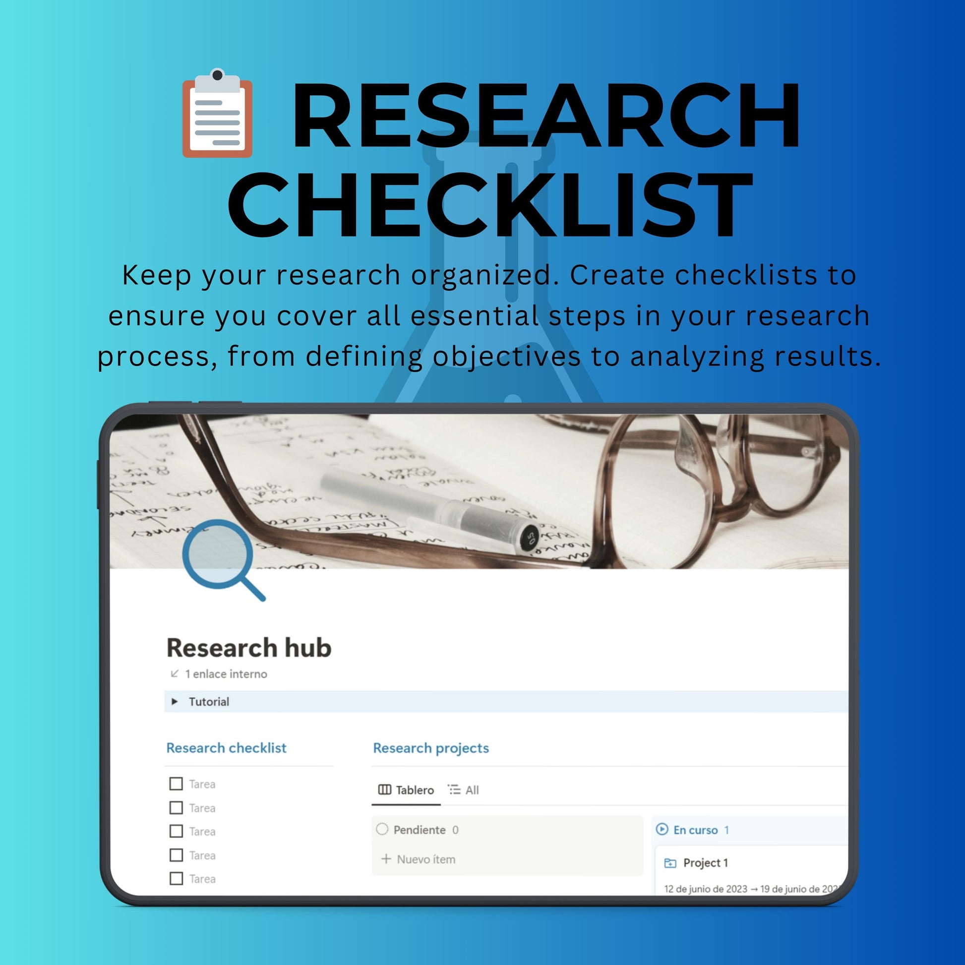 Research Hub Notion Template | Literature & Projects