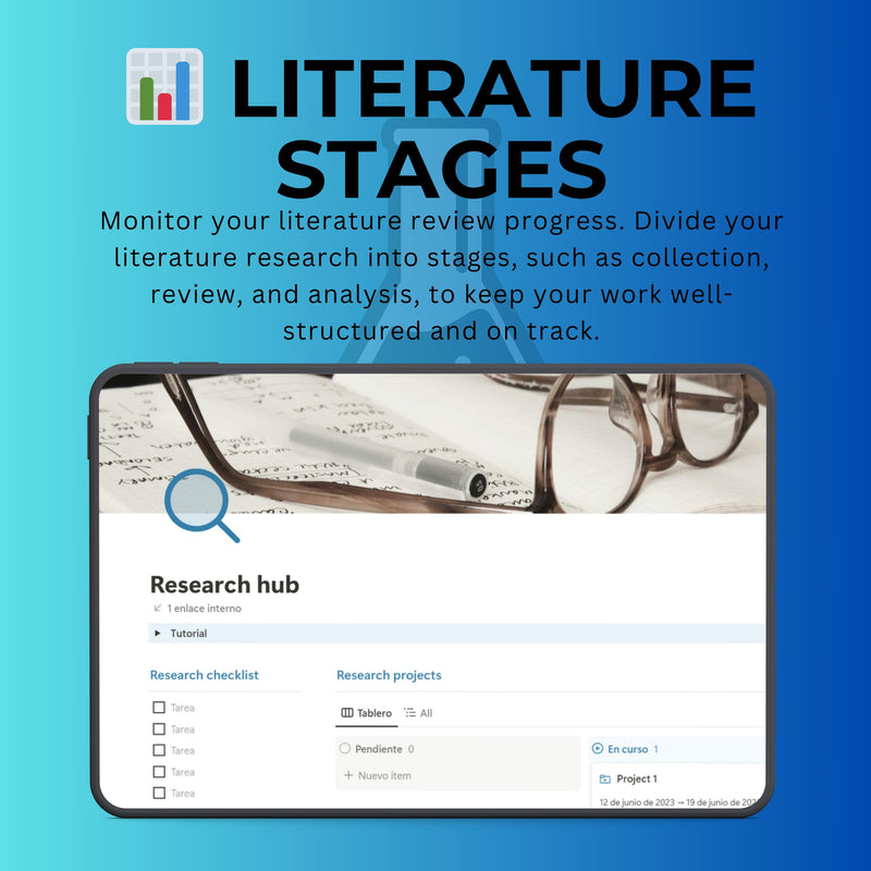 Research Hub Notion Template | Literature & Projects