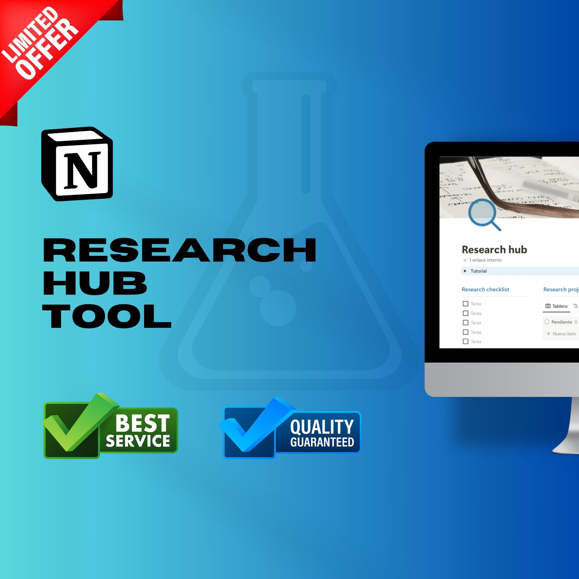 Research Hub Notion Template | Literature & Projects