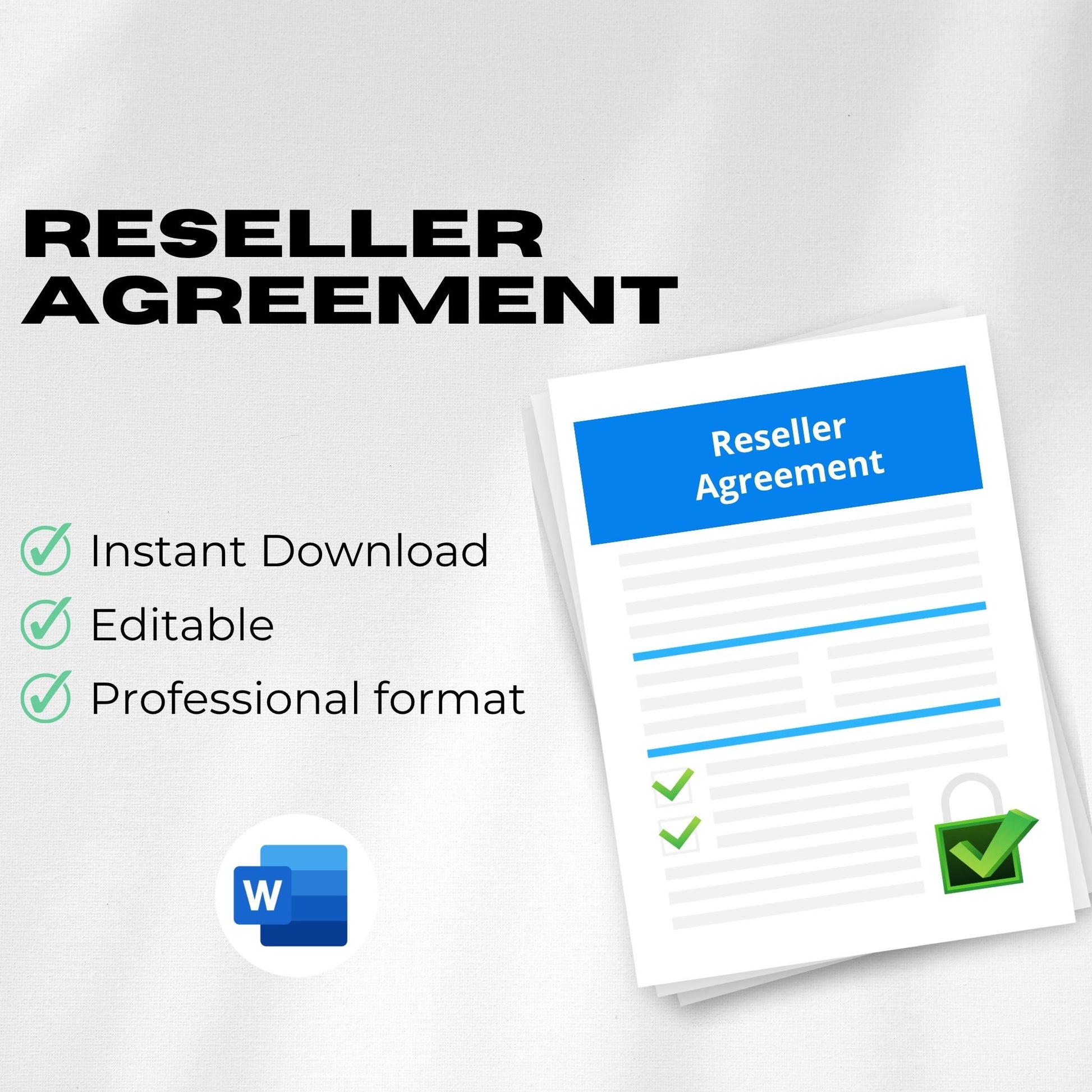 Reseller Agreement Template – Editable Word Contract