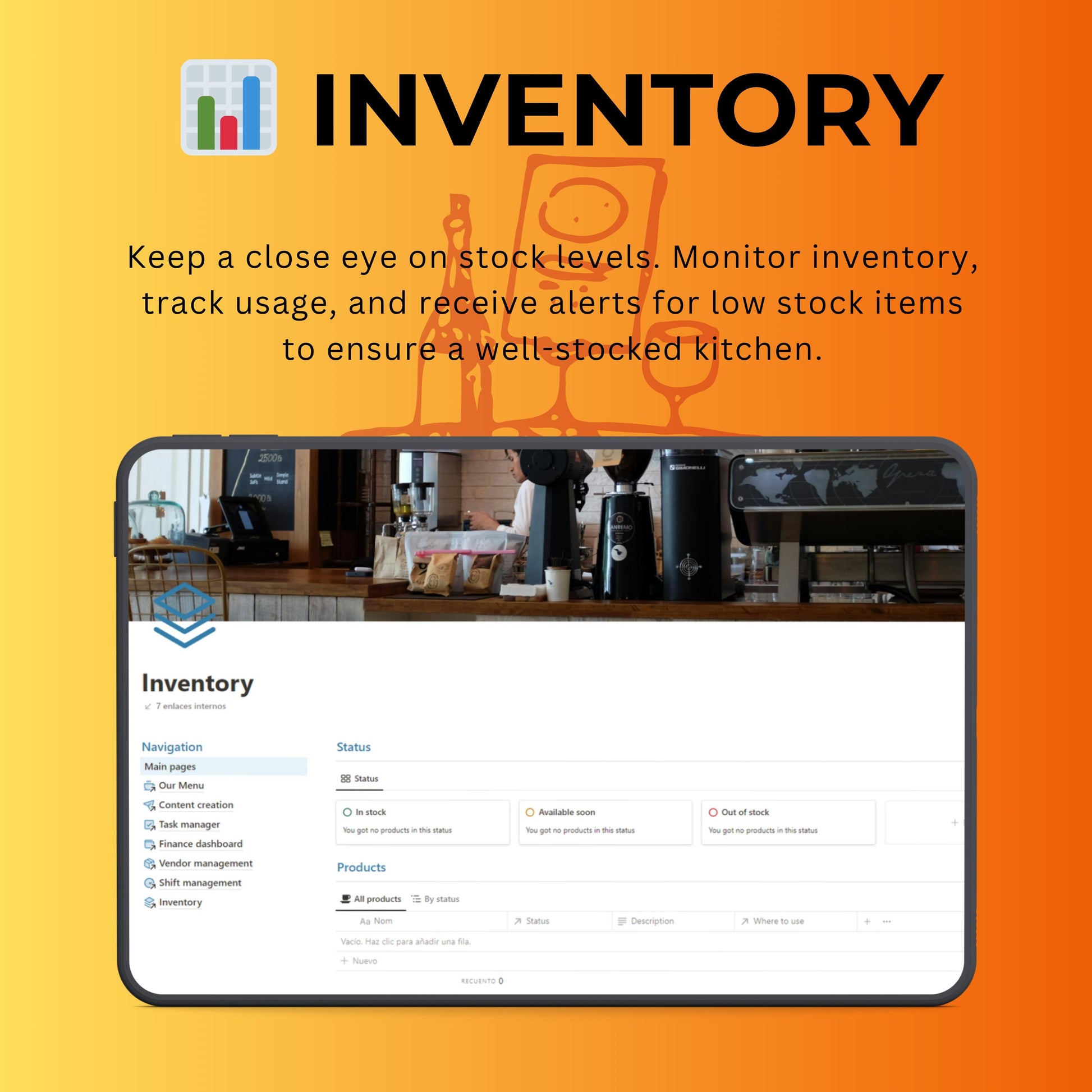 Restaurant Management Notion Template | Menu, Orders & Staff