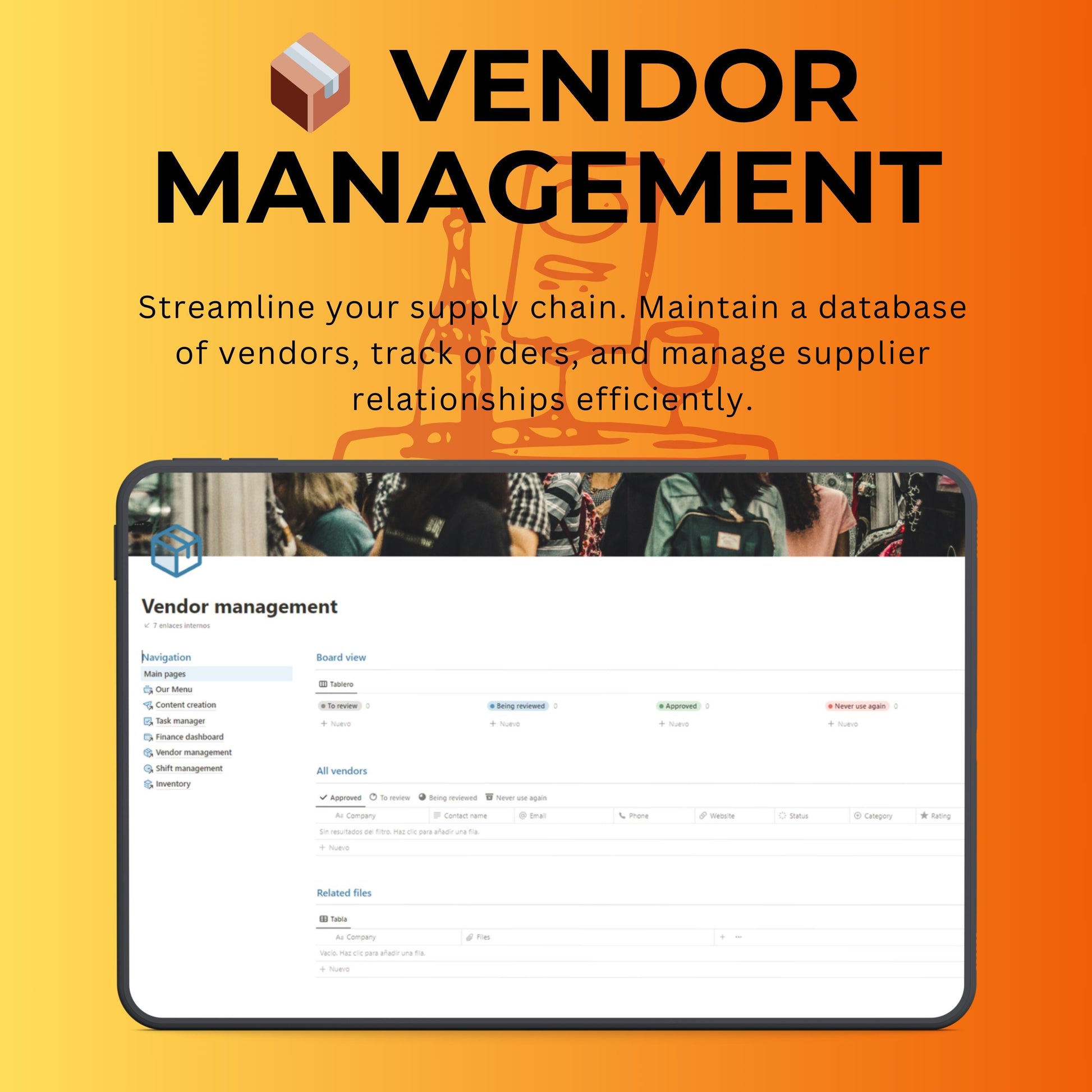 Restaurant Management Notion Template | Menu, Orders & Staff