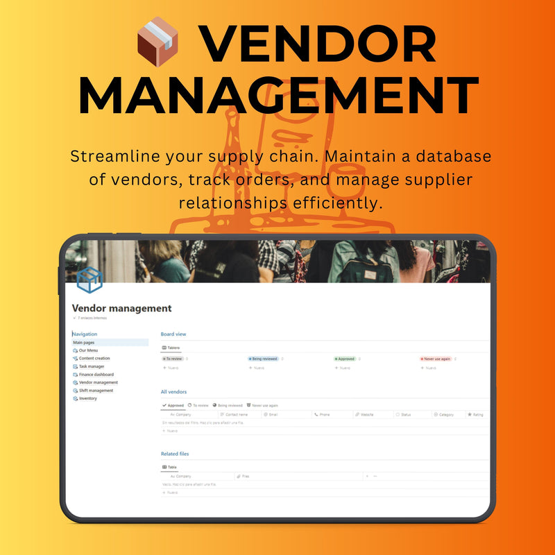 Restaurant Management Notion Template | Menu, Orders & Staff