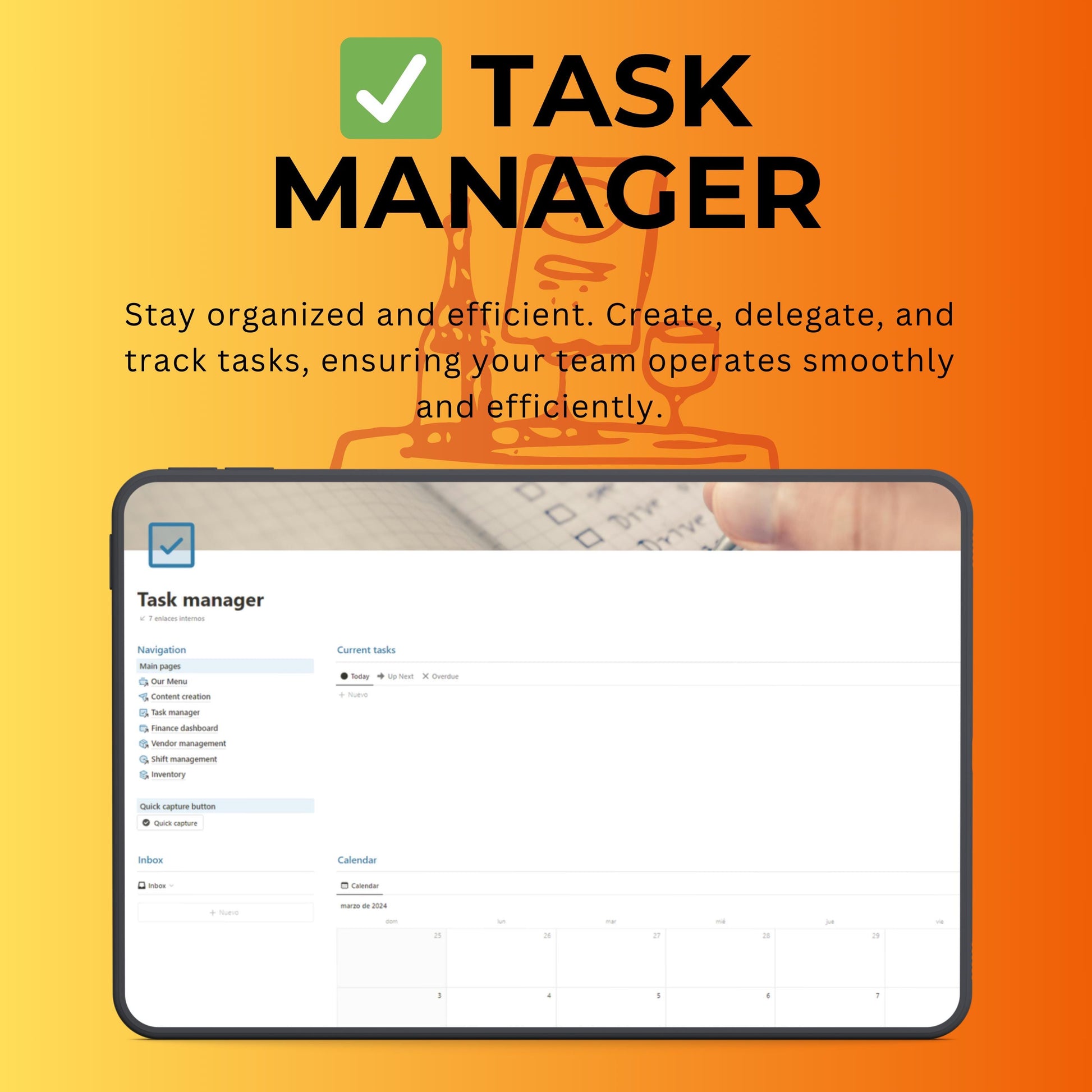 Restaurant Management Notion Template | Menu, Orders & Staff