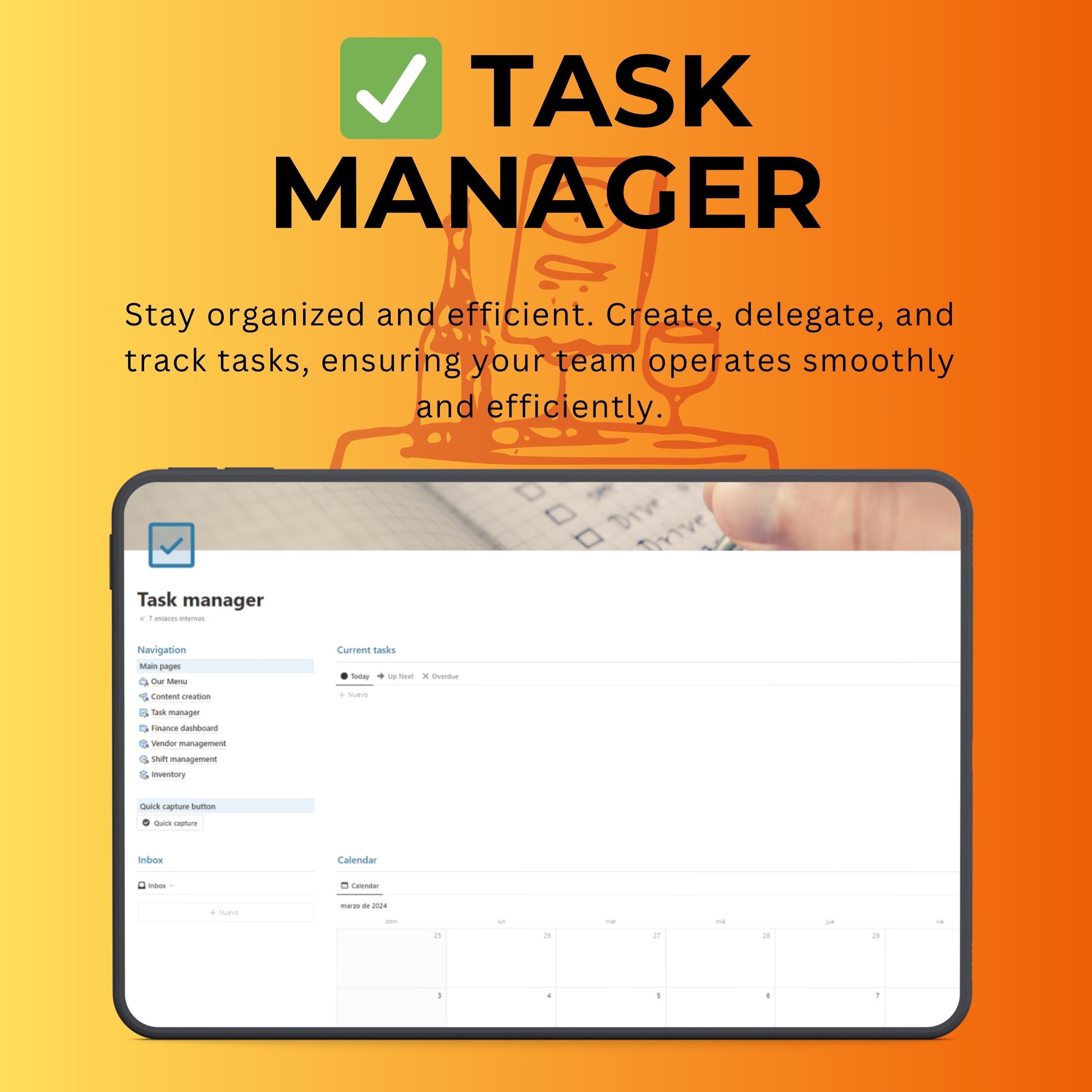 Restaurant Management Notion Template | Menu, Orders & Staff