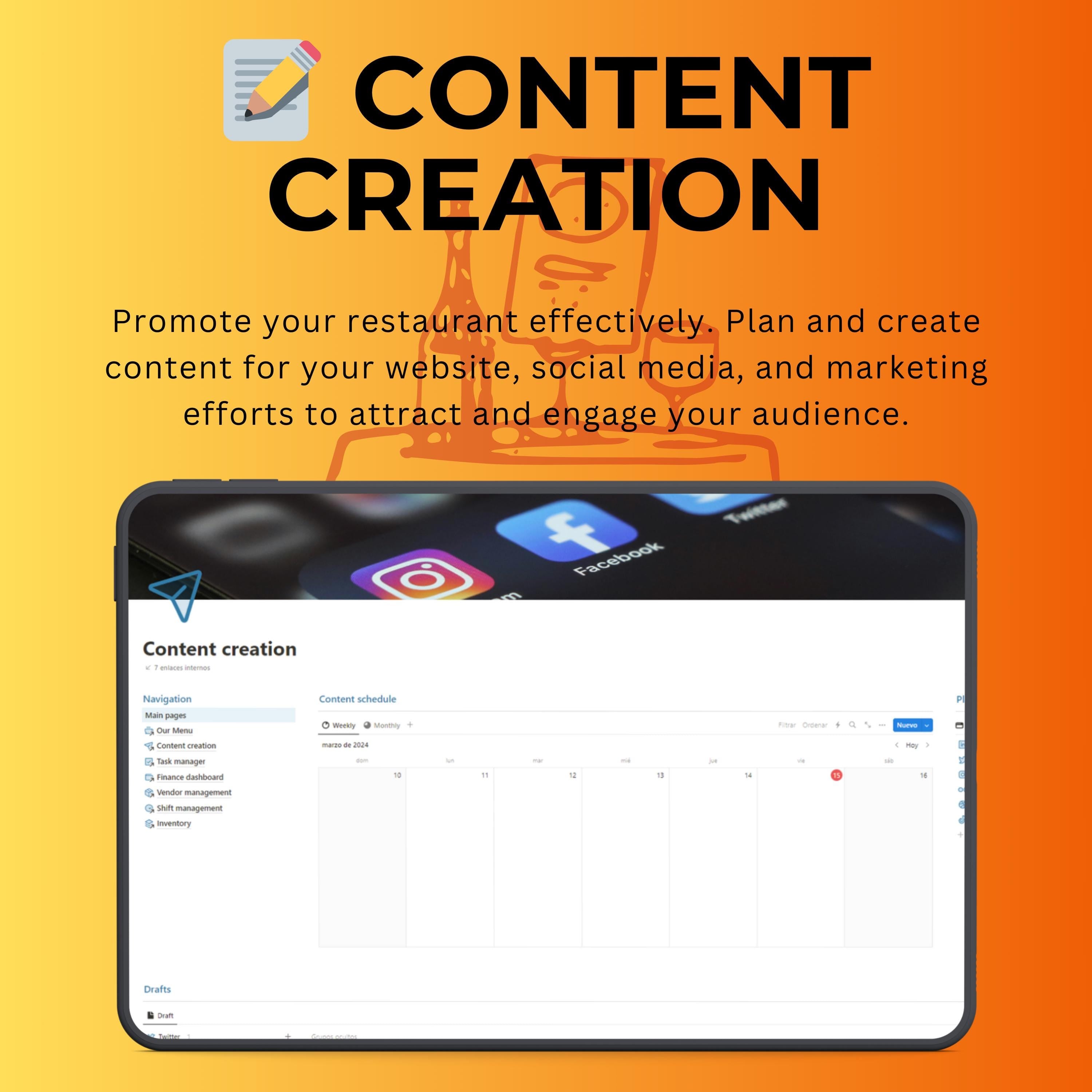 Restaurant Management Notion Template | Menu, Orders & Staff