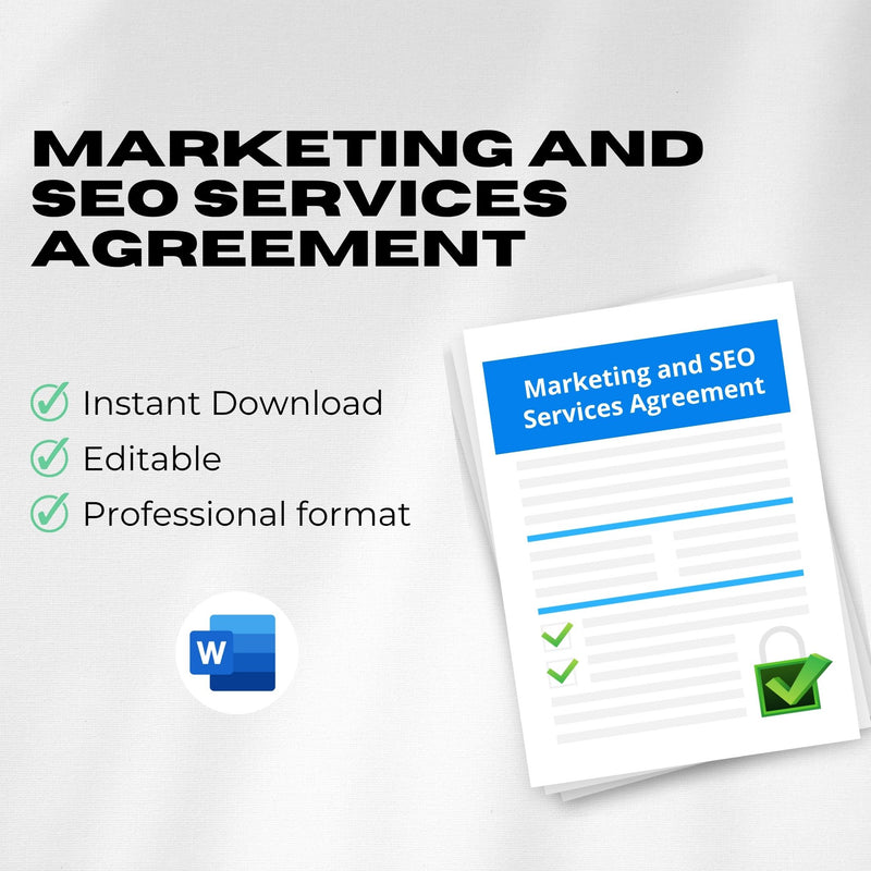SEO & Digital Marketing Services Agreement Template – Editable Word Contract