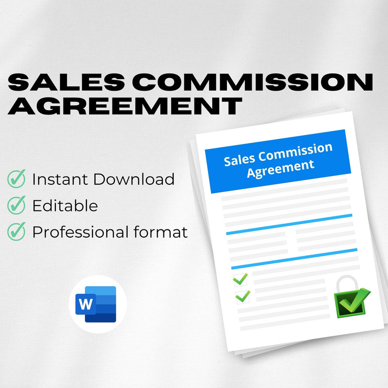 Sales Representative (Commission) Agreement Template – Editable Word Contract