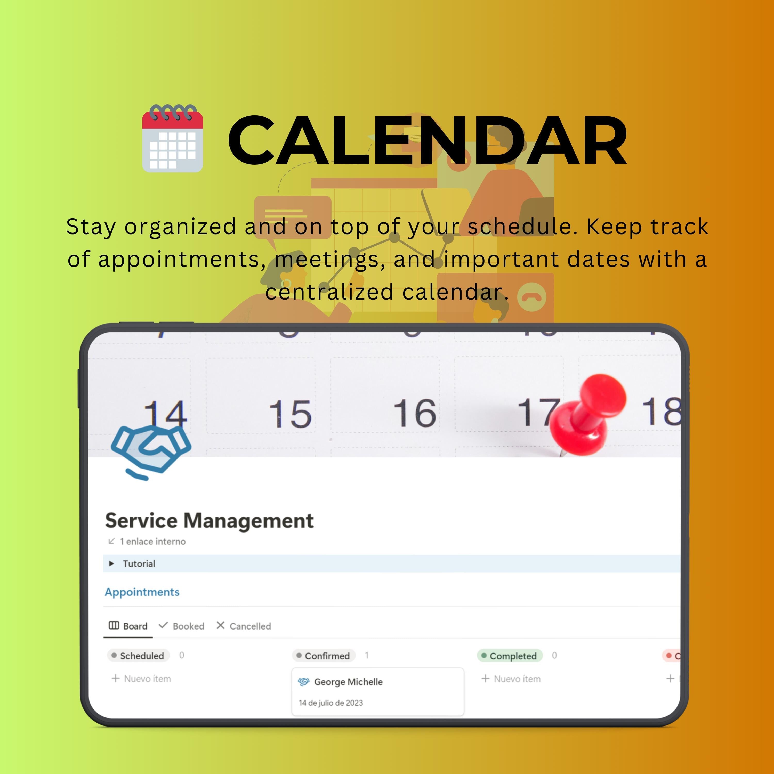 Service Management & Portfolio Notion Template | Appointments, CRM & Projects