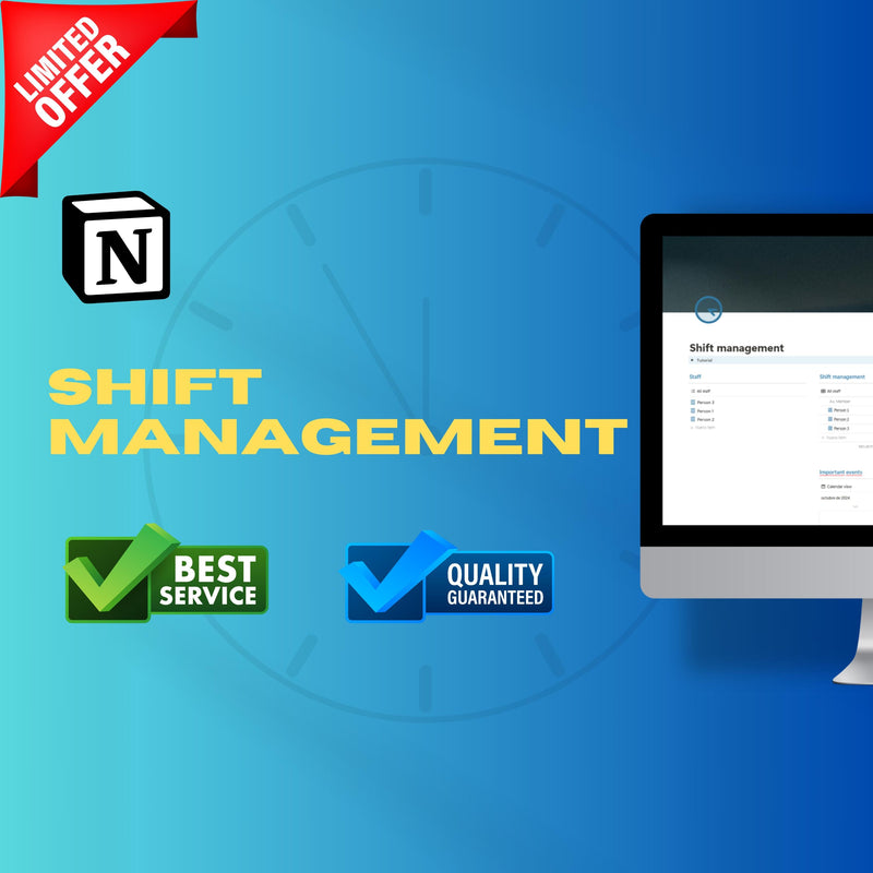 Shift Management Notion Template | Schedules & Availability