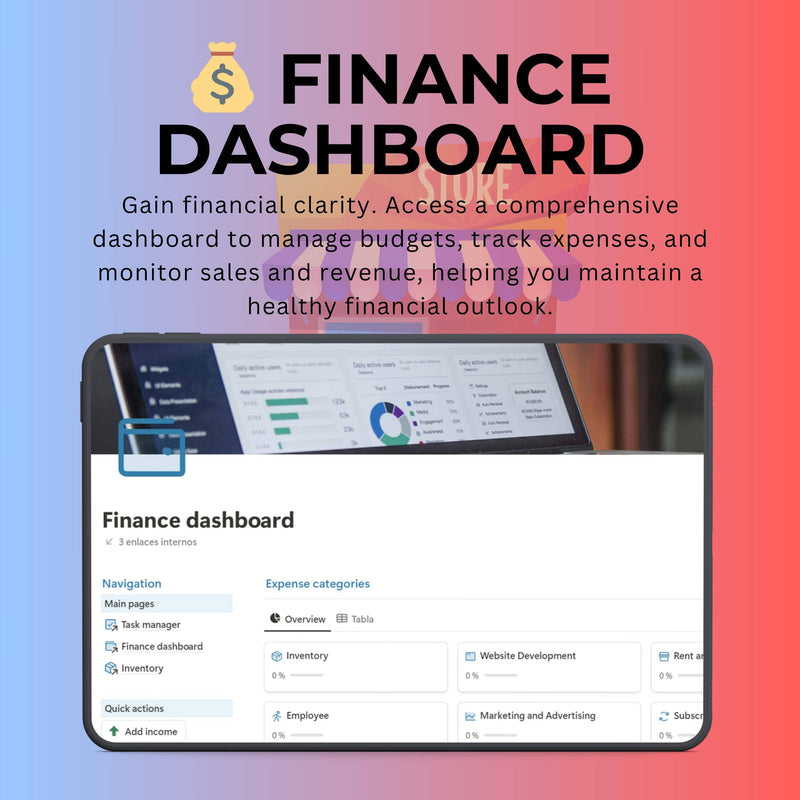 Shop Manager Notion Template | Retail & Store Management