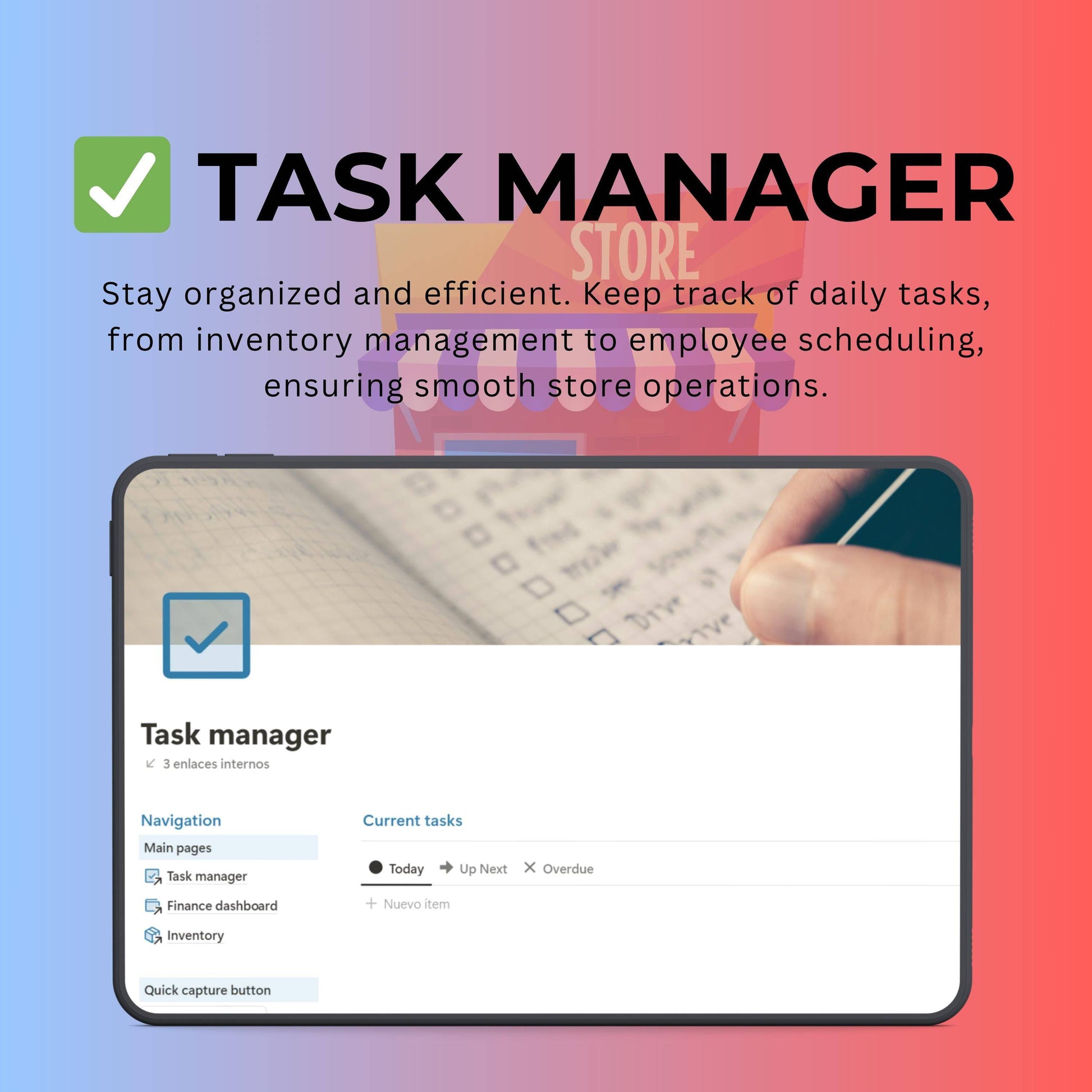 Shop Manager Notion Template | Retail & Store Management