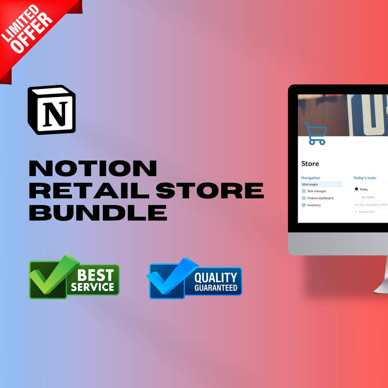 Shop Manager Notion Template | Retail & Store Management