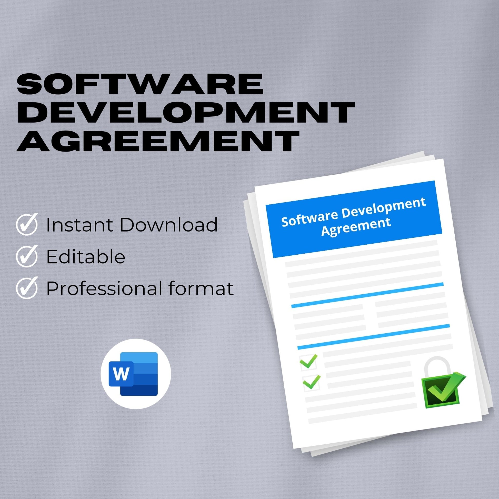 Software Development Agreement Template – Editable Word Contract
