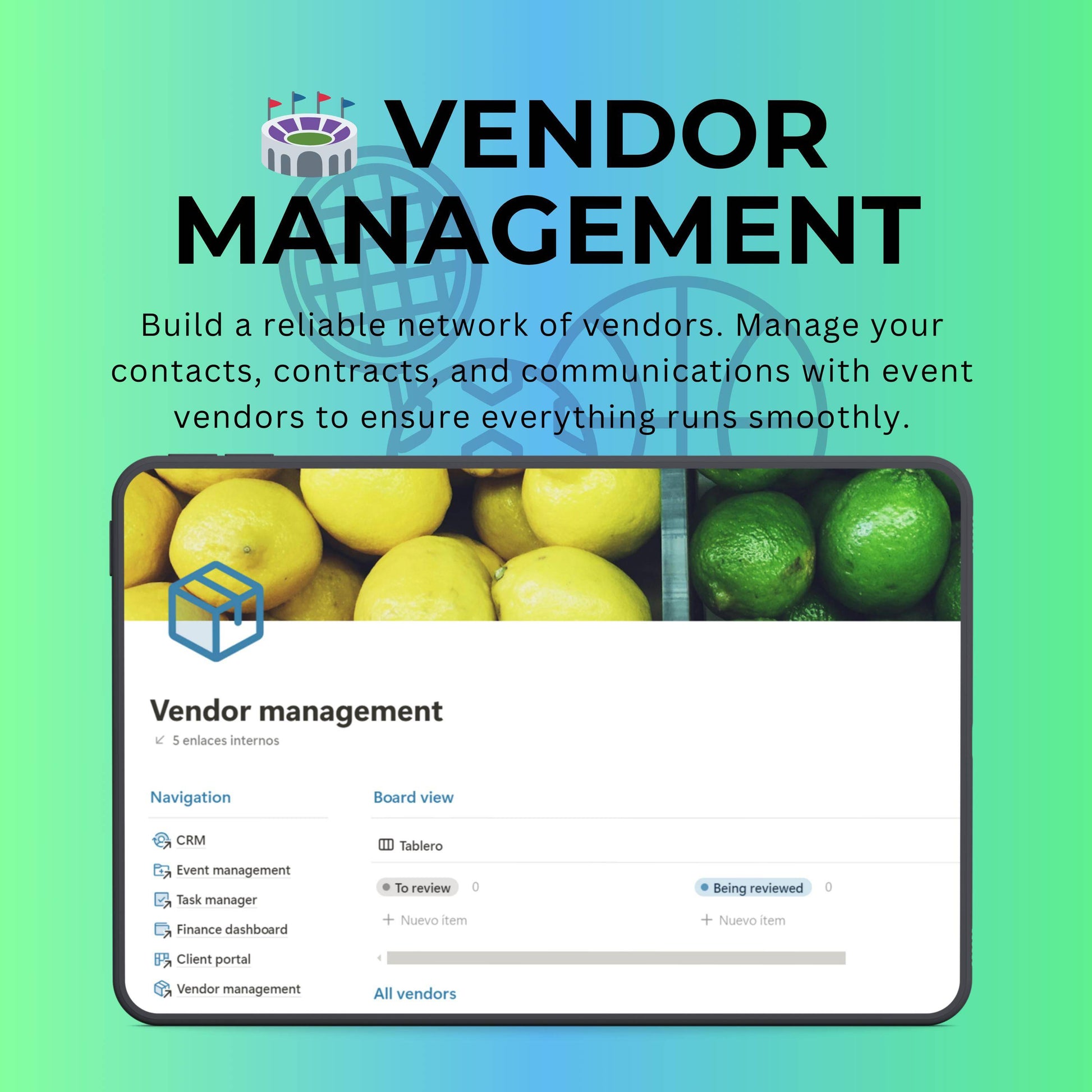 Sports & Fitness Management Notion Template | Events, CRM & Budget