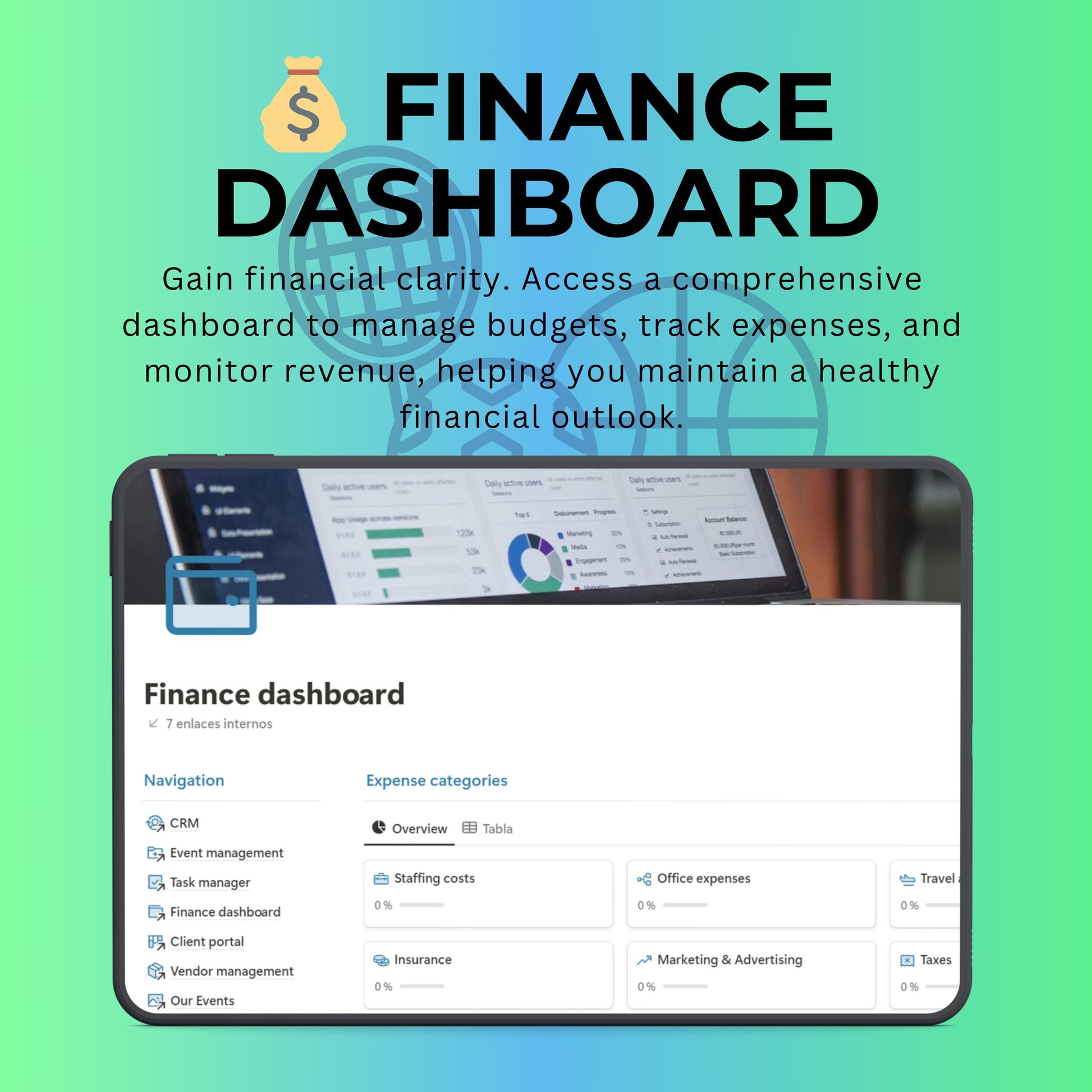 Sports & Fitness Management Notion Template | Events, CRM & Budget