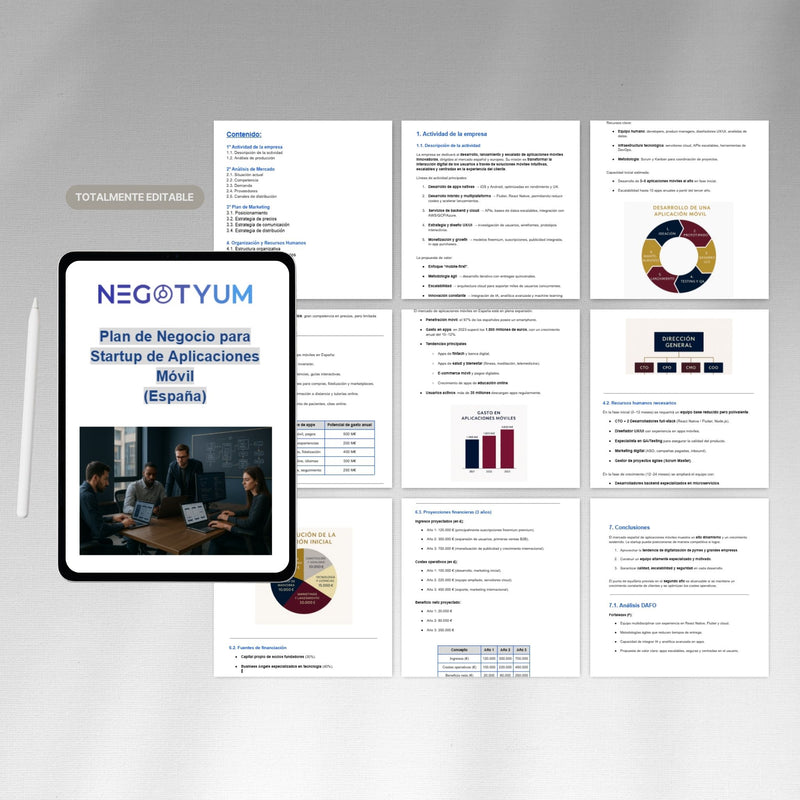 Startup de Aplicación Móvil - Plan de Negocio