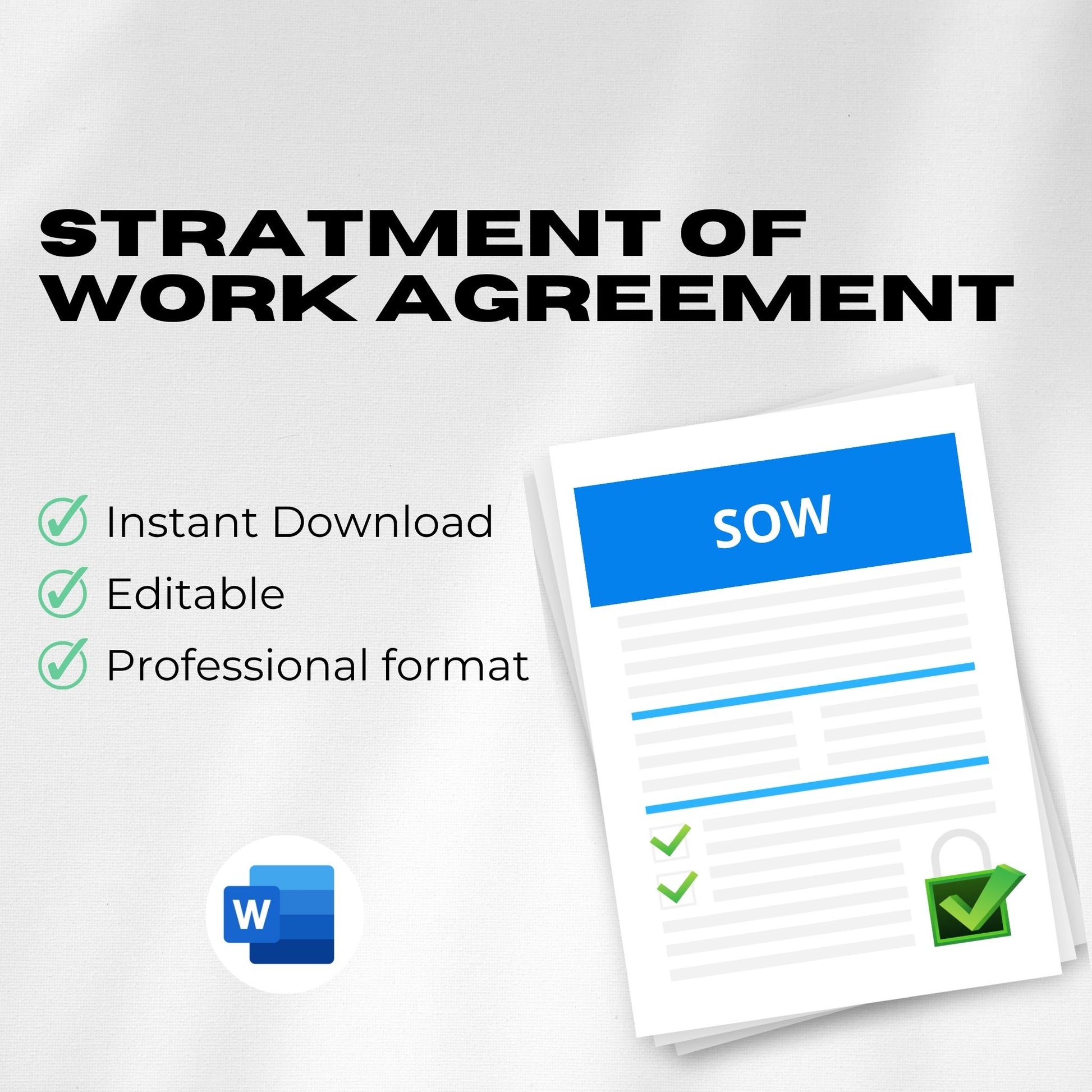 Statement of Work (SOW) Template – Editable Word Contract