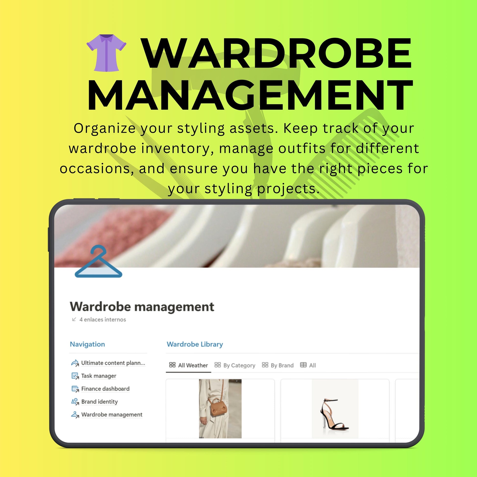 Stylist Business Notion Template | Projects & Finance