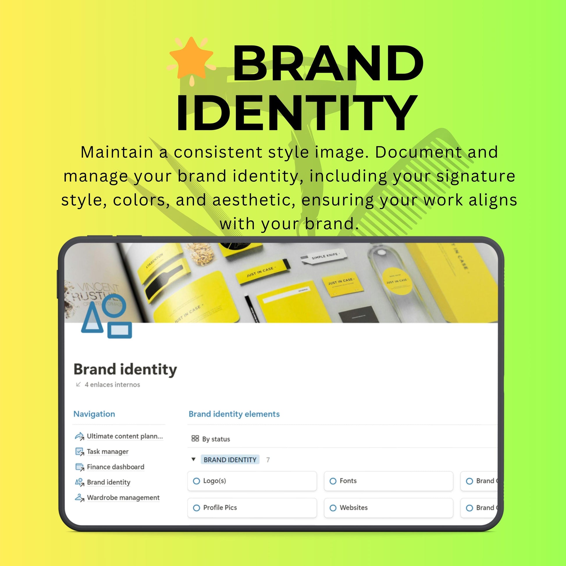 Stylist Business Notion Template | Projects & Finance