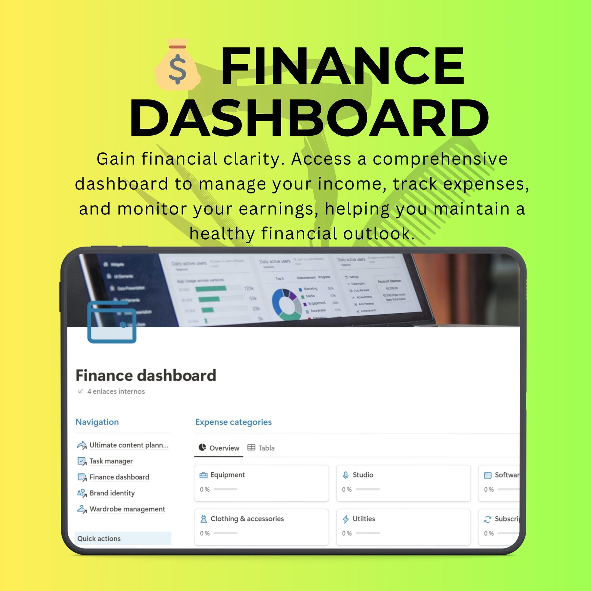 Stylist Business Notion Template | Projects & Finance