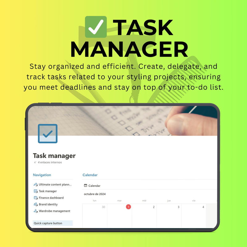 Stylist Business Notion Template | Projects & Finance