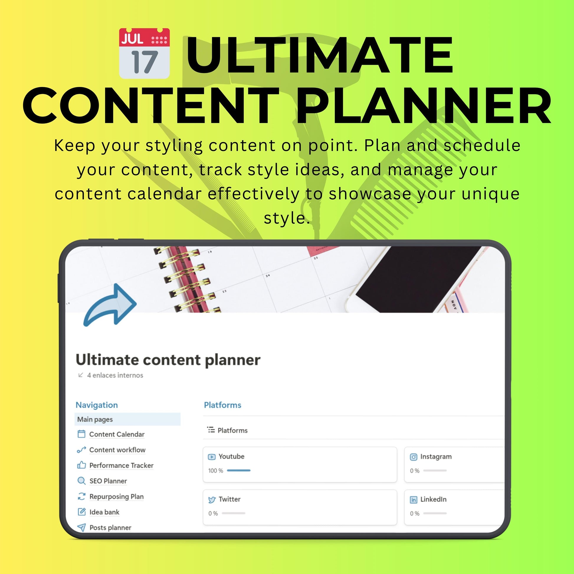 Stylist Business Notion Template | Projects & Finance