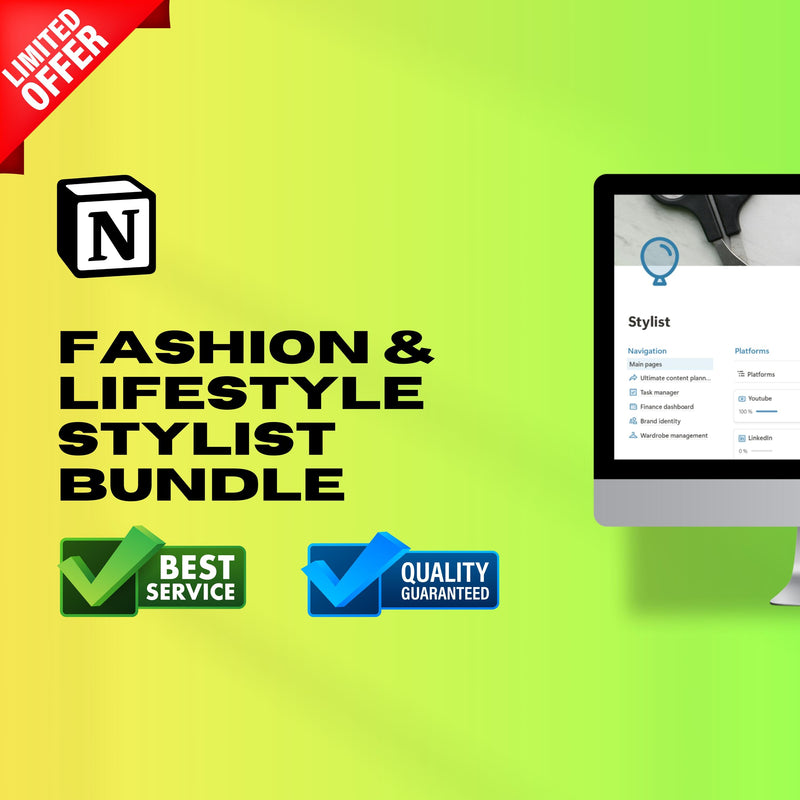Stylist Business Notion Template | Projects & Finance