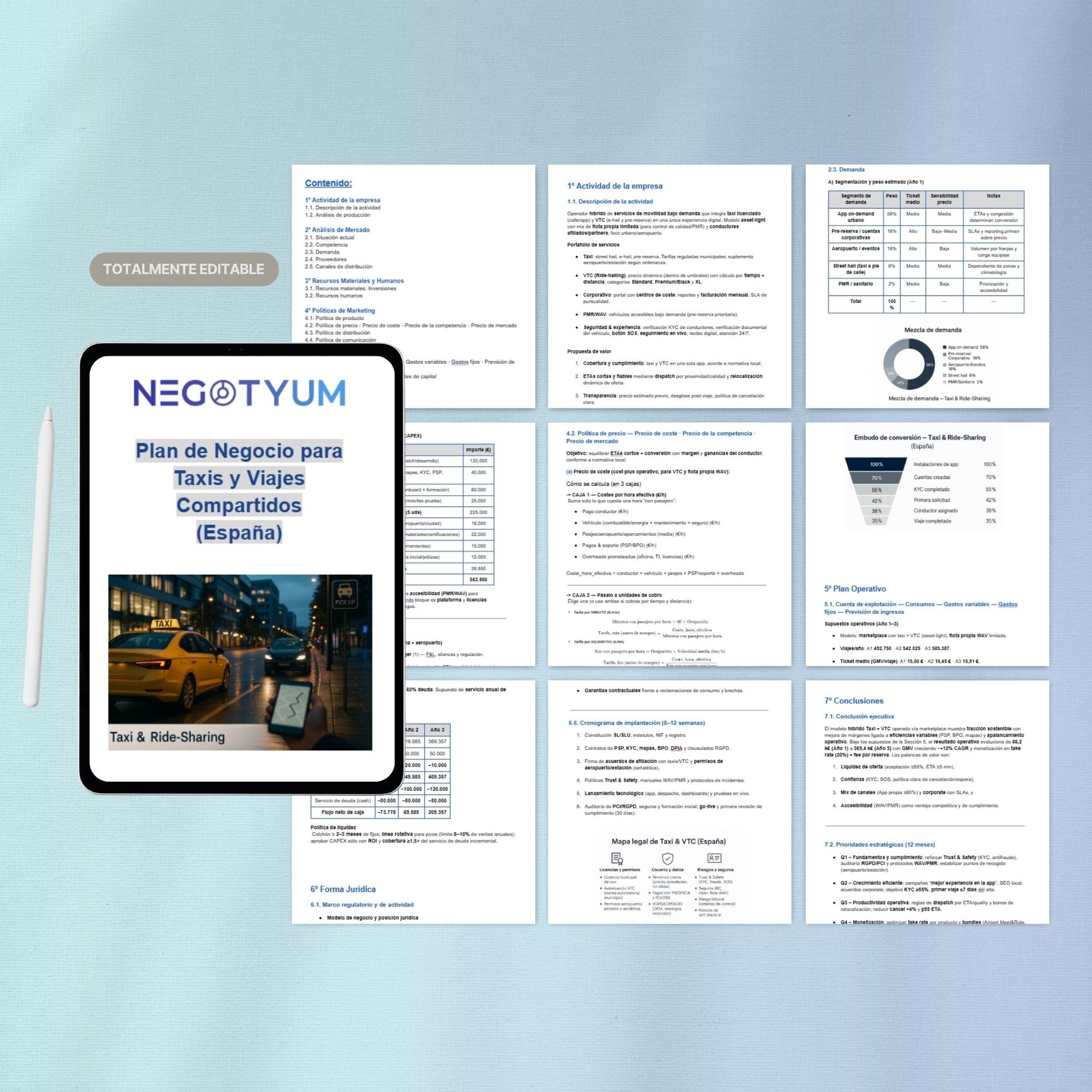 Taxis y Viajes Compartidos - Plan de Negocio
