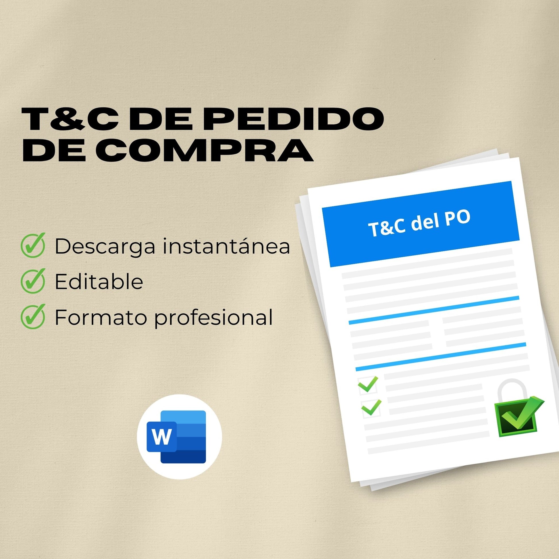 Términos y Condiciones de Pedido de Compra – Plantilla Editable en Word