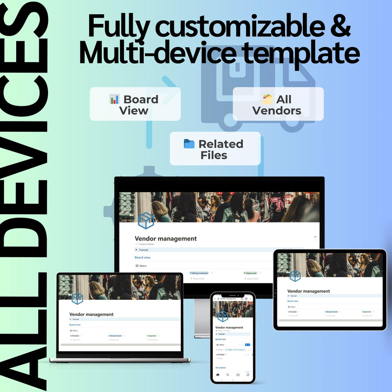Vendor Management Notion Template | Supplier CRM & Contracts Tracker